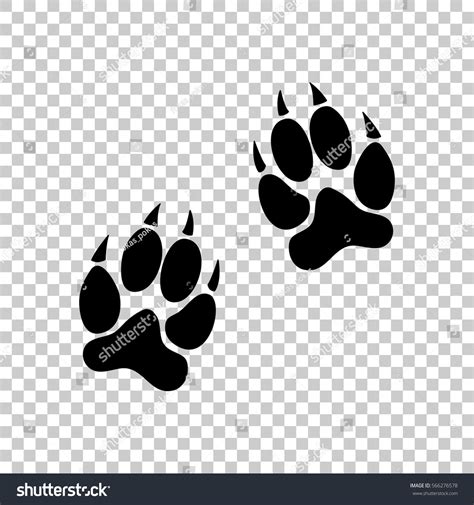 Animal Tracks Icon Black Icon On Stock Vector (Royalty Free) 566276578 | Shutterstock