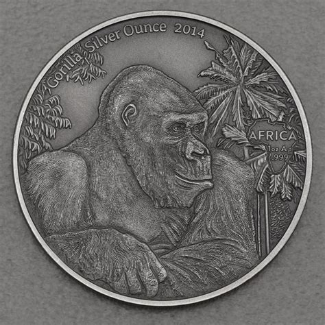 Silberm Nze Oz Gorilla Congo Africa Serie Silver Ounce