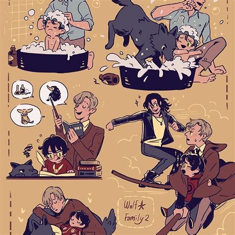 Wolfstar Raising Harry Fanart Google Search Harry Potter Comics