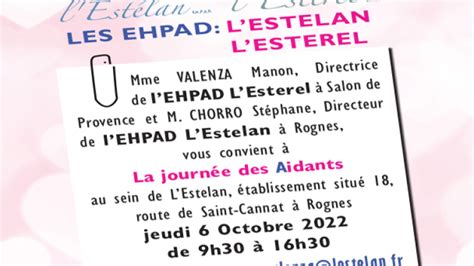 Une journée pour aider les aidants le jeudi 6 octobre avec les EHPAD L