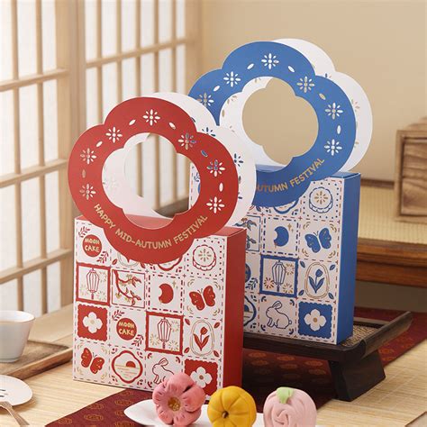 2024 Mid Autumn Festival T Box 4 Pieces 6 Pieces Flow Heart