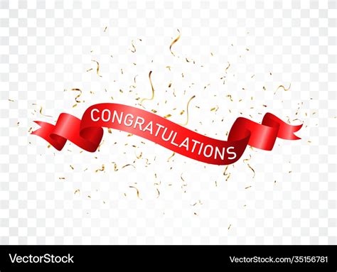 Congratulations Sign Letters Banner With Colorful Vector Image