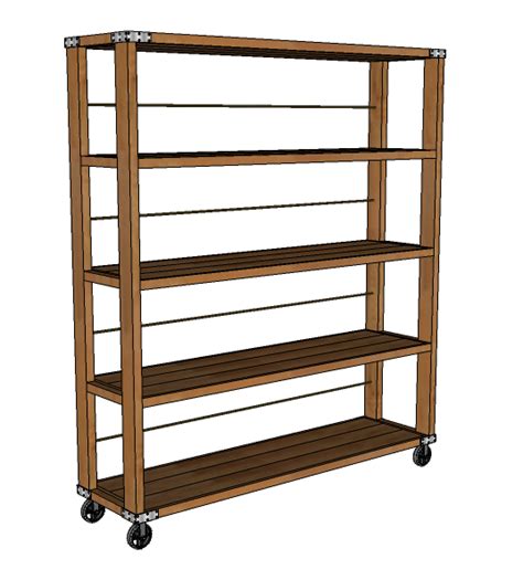 Rolling Industrial Shelves | Ana White