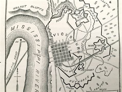 Antique 1865 Vicksburg Mississippi Map From History of the | Etsy