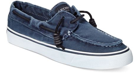 Sperry top-sider Women's Bahama Canvas Boat Shoes in Blue for Men (Navy ...