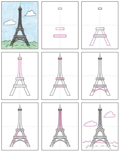 How to Draw the Eiffel Tower · Art Projects for Kids