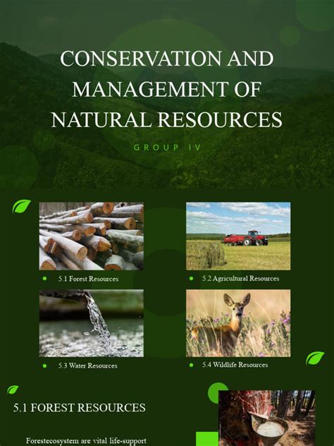 Conservation and Management of Natural Resources | PDF