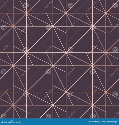 Teste Padr O Do Ouro De Rosa Linhas Geom Tricas Textura Sem Emenda Do