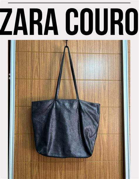 Bolsa Zara Couro Metalizada Bolsa De Ombro Feminina Zara Usado