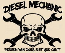 Diesel Mechanic 1 Decal Sticker - DecalMonster.com