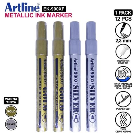 Jual Artline Metallic Marker EK 900 Spidol Permanen Permanent Marker