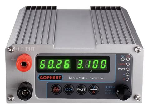 Блок питания регулируемый лабораторный GOPHERT NPS-1602 0-60В 0-3А ...