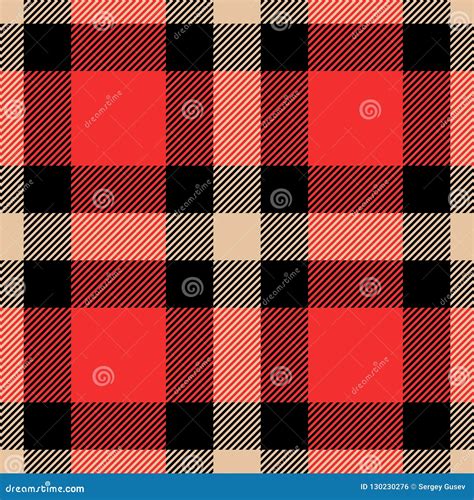 Classic Tartan And Buffalo Check Plaid Seamless Patterns Stock Vector