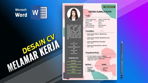 Cara Membuat CV Di Microsoft Word 2013 YouTube