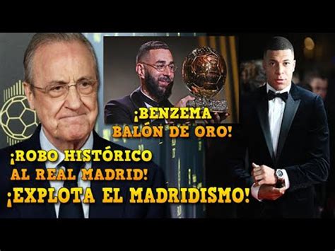 ESCÁNDALO ROBO HISTÓRICO AL REAL MADRID EN EL BALON DE ORO PSG