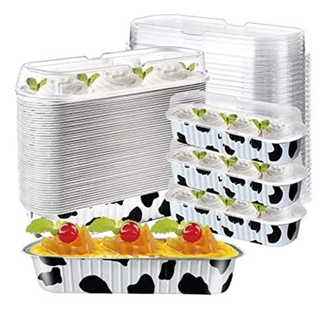 Pack Envases Desechables Mini Moldes Para Tartas Con Tapas Cuotas