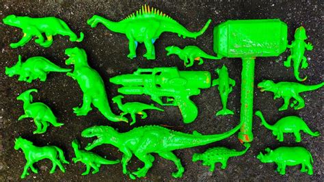 Membersihkan Dinosaurus Penuh Slime T Rex Triceratops Indominus Rex