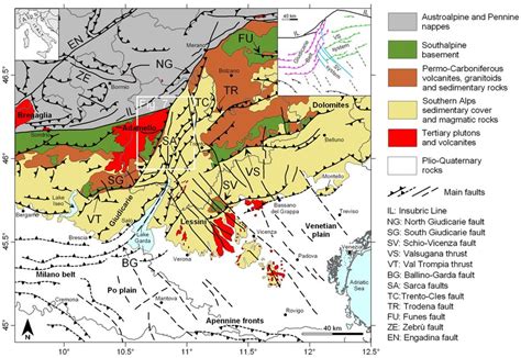 Geological Map Of The Central Eastern Alps In The Sketch The Complex