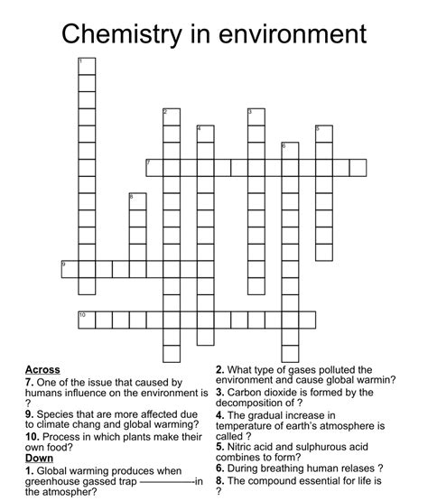 HUMANS AND THE ENVIRONMENT Word Search WordMint