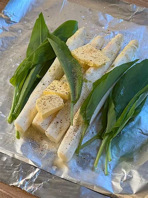 Spargel In Alufolie Im Ofen Gegart Rezept F R Vollen Geschmack