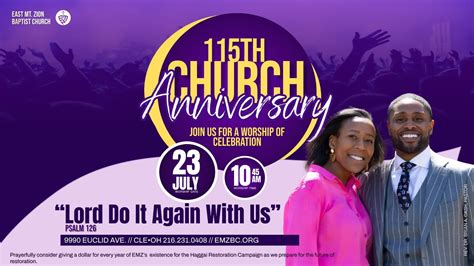 Lord Do It Again With Us 115th Anniversary Celebration July 23 2023