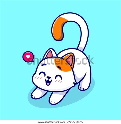 Cute Cat Stretching Cartoon Vector Icon Stock Vector (Royalty Free ...