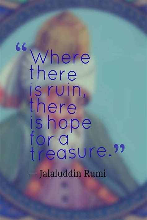 Inspirational Quotes - Motivational - Jalaluddin Rumi 10 Painting by