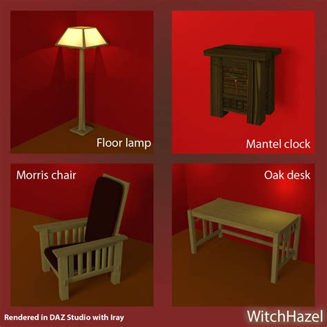 Arts and Crafts Furniture - Daz Content by WitchHazel