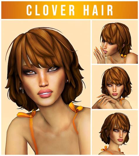 Clover Hair Kamiiri Sims Hair Sims Sims 4