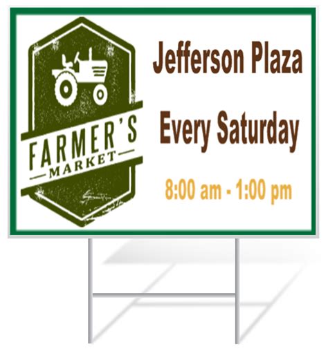 Farmers Market Lawn Signs | LawnSigns.com