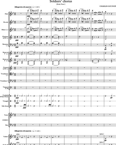 Soldiers Chorus From Faust Percussion Sheet Music By Charles Gounod Nkoda Free 7 Days Trial