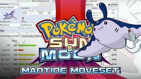 Mantine Moveset Guide How To Use Mantine Pokemon Sun And Moon W Pokeaimmd Youtube