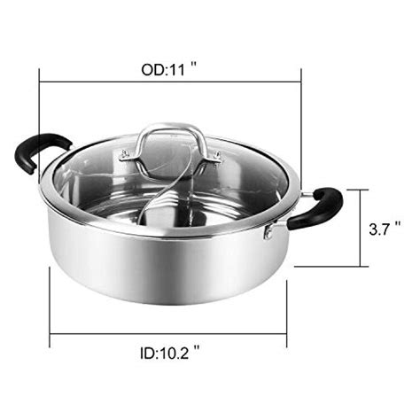 Shabu Hot Pot Stainless Steel Chinese Induction Shabu Pot With Divider For Kitchen Cooker Gas