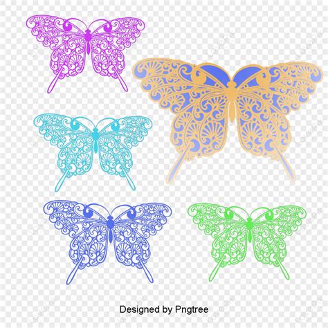 beautiful colorful cartoon lovely flat hand painted butterfly spring