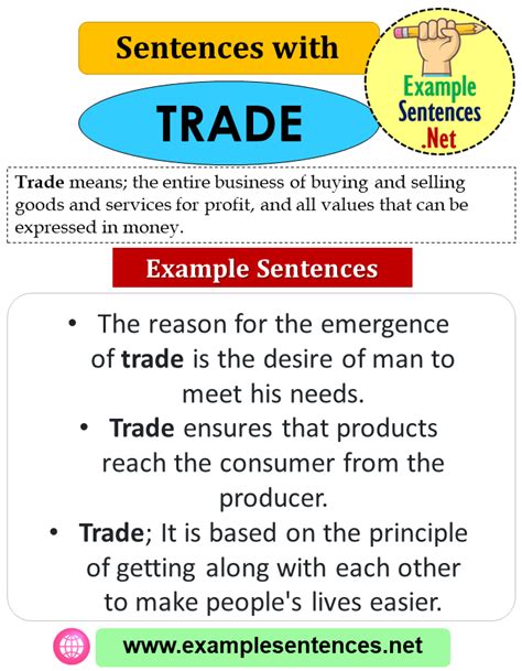 Sentences with trade definition and example sentences example sentences ...