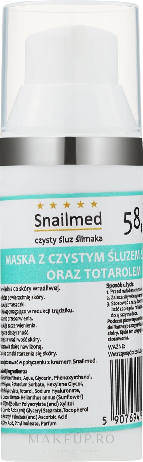 Snailmed Anti Acne Mask For Night Masc Mpotriva Acneei Makeup Ro