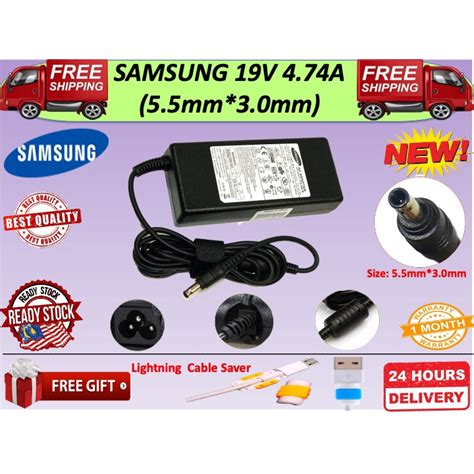 Laptop Adapter For Samsung Series 19V 4 74A 90W 5 5mm X 3 0mm Free