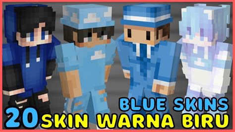 Skin Minecraft Warna Biru Blue Minecraft Skins Boy Skin Youtube