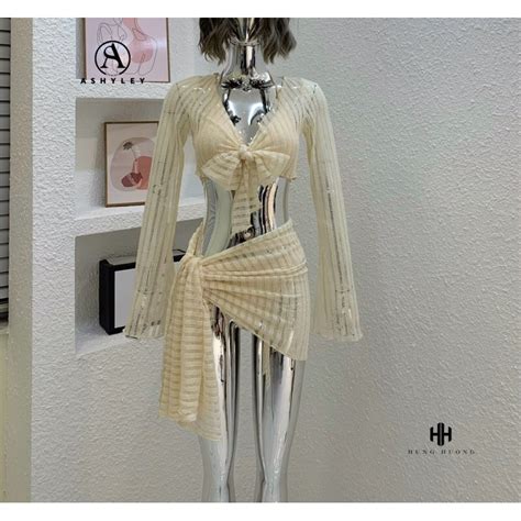 Mua Set đồ nữ bikini ren lưới 4 món hit hot 2023 1 bộ bikini và kèm áo và khăn quây ngoài luôn