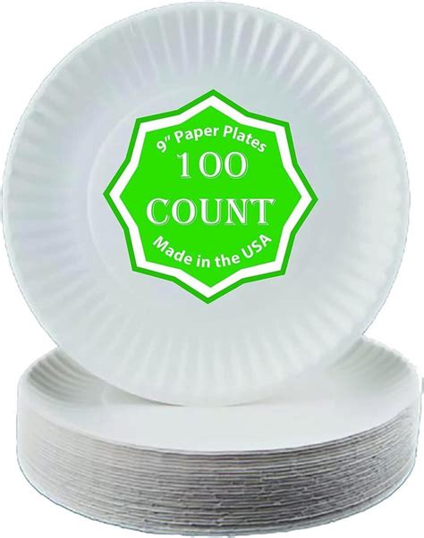 Perfect Stix 9 Inch Aif4 Paper Plates Pack Of 100 Count Paper Plates