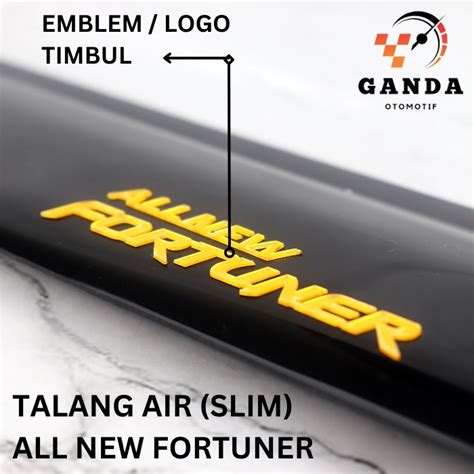 Jual Talang Air Mobil All New Fortuner Model Slim Bahan Akrilik Set