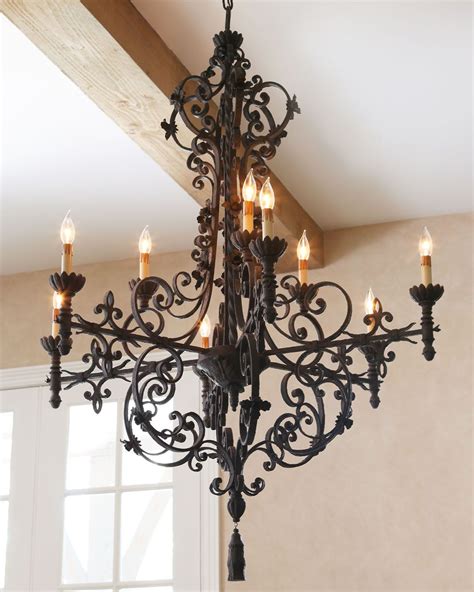 Conquistador Chandelier Iron Chandeliers Black Iron Chandelier