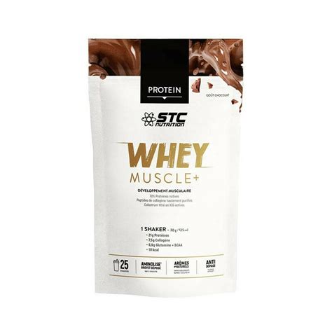 Doypack Whey Muscle Protein Avec Cuillère Doseuse Stc Nutrition Vanille 750g