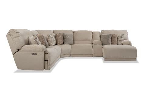 Zoey Gray Power Reclining Piece Sectional Bob S Discount