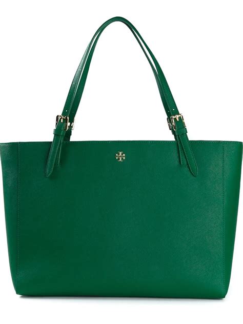 Lyst Tory Burch Large York Shopper Tote In Green