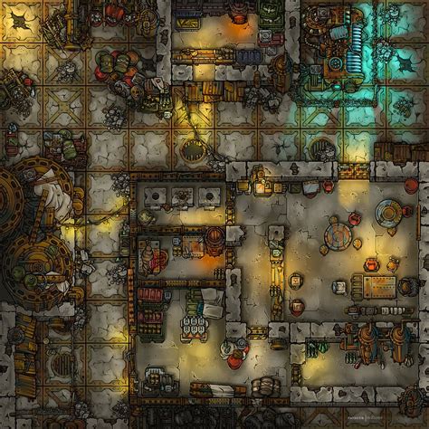 Underhive Wastelands Highly Detailed Map 20x20 Battlemaps