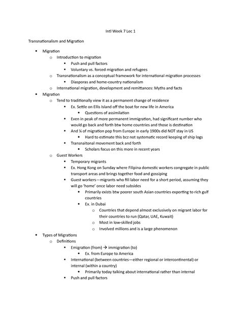 Intl Week 7 Lec 1 Lecture Notes 71 Intl Week 7 Lec 1