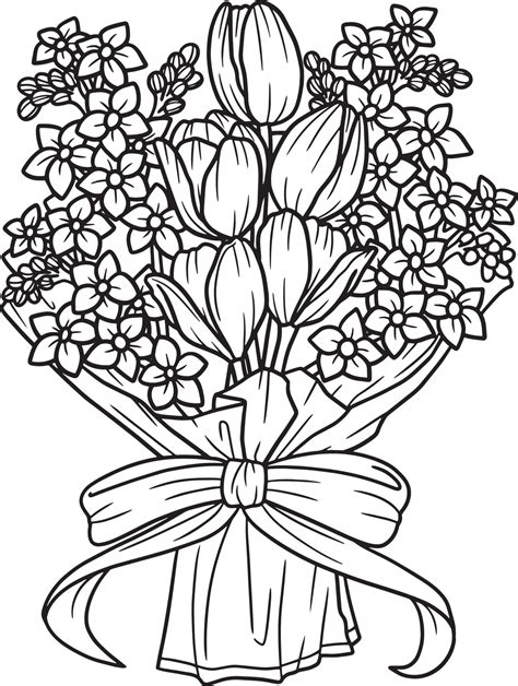 Flower Bouquet Coloring Page