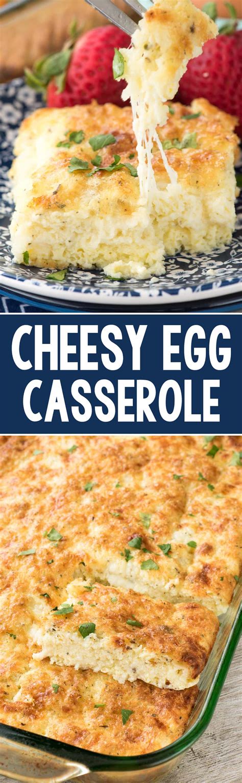 Easy Bake Egg And Cheese Casserole Recipe Crazy For Crust