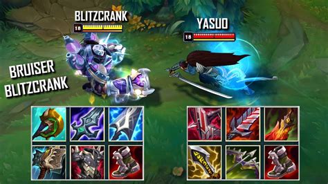 BRUISER BLITZCRANK Vs YASUO FULL BUILD FIGHTS Yasuo Pentakills YouTube